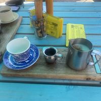 Chai latte with soy milk  at Lemonwood Eatery in Okato