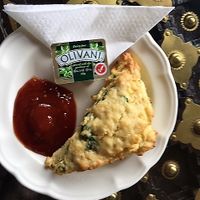 best vegan cheese scone ever at Lemonwood Eatery in Okato