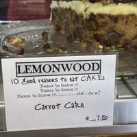 Carrot cake  at Lemonwood Eatery in Okato