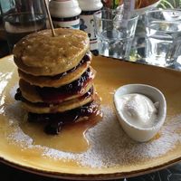 Pancake stack at Lemonwood Eatery in Okato