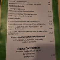 Menu at Ulis Schlemmertreff in Baden Baden