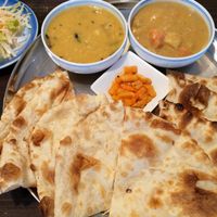 Double Nan Set with Dal and Vegetable curry at Kerala Kitchen Ishigakijima - ケララキッチン石垣島 in Ishigaki