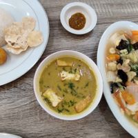 Cap cai and curry at Buddha Heart Vegan Cuisine in Medan