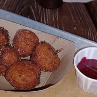 Root Tater Tots + Beet Ketchup (vegan / gluten free) at Grass Roots Kitchen in Tarrytown