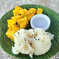 Arroz con mango de postre at Thai Botánico in Tenerife