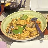 Thai style cashew nuts with tofu - delicious   at Thai Botánico in Tenerife