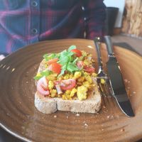 Tofu scramble toast  at Vedi in Derby