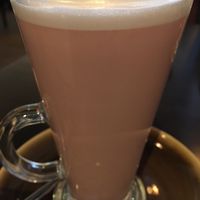 Beetroot latte  at Vedi in Derby