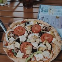 vegan veg out with tofu and artichoke at Mellow Mushroom - Brier Creek Pkwy in Raleigh