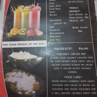 Menu at Hungry Grouper in San Pedro