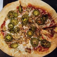 Tempeh w/ jalapeños and follow your heart cheese ❤️ at Mellow Mushroom in Chantilly