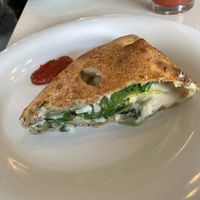 Vegan calzone with spinach from my first visit!  at Mellow Mushroom in Beaumont