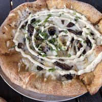 Specialty mushroom pizza with vegan cheese   at Mellow Mushroom in Beaumont