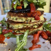 Zucchini fritters  at Kapitol Kitchen in Wanneroo