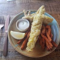 Vegan ‘fish’ and chips  at Kapitol Kitchen in Wanneroo