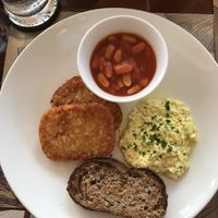 Vegan breakfast - we showed the waiter a recipe for tofu scramble, he passed it on to the chef and they made it for us. at Fusion Resort in Cam Ranh