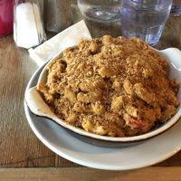 The Vegan with soyrizo, cherry tomatoes and breadcrumbs.  at Homeroom in Oakland