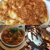  Garlic Mac n cheese, soyrizo mac n cheese, and dessert! at Homeroom in Oakland