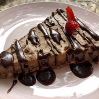 Chocolate, banana, peanut butter, nut cake (best ever)!! at Cafetería Tambien in Puebla