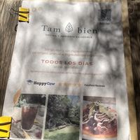 💜 the menu at Cafetería Tambien in Puebla