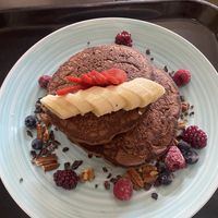 Avena y cocoa hot cake   at Cafetería Tambien in Puebla
