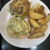 Crab cake style   at Cafetería Tambien in Puebla