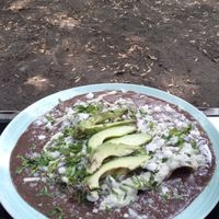 Enfrijolada at Cafetería Tambien in Puebla