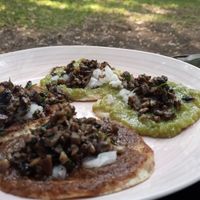 Chalupas at Cafetería Tambien in Puebla