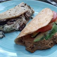 Quesadillas at Cafetería Tambien in Puebla