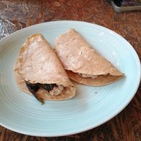 Quesadilla de requeson con rajas poblanas at Cafetería Tambien in Puebla