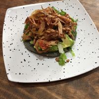 Tostada de yaca at Cafetería Tambien in Puebla