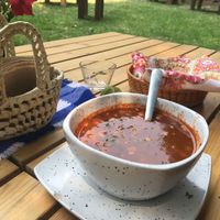 Sopa de birria  at Cafetería Tambien in Puebla
