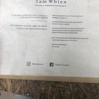 Menu at Cafetería Tambien in Puebla