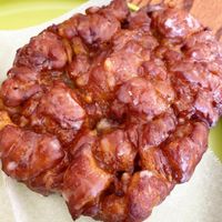 Apple fritter. Really good, tasted like an apple pie funnel cake at Vegan Donut-Gelato in Houston