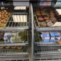 Donut case at Vegan Donut-Gelato in Houston