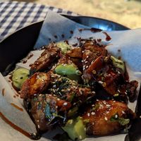 Smashed maple potatoes at Moreish in Dubai