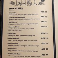 Mocktails  at Moreish in Dubai