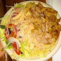 kebab teller, 12€ (tastes better than it looks) at Makam Naturkost in Hoehenkirchen-siegertsbrunn