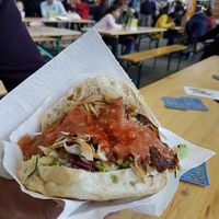 seitan kebab at Veggieworld Brussels 2018 at Makam Naturkost in Hoehenkirchen-siegertsbrunn