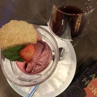 Vegan raspberry sorbet   at Calanda in Chur