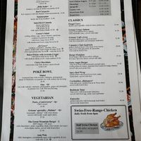 Menu card  at Calanda in Chur