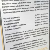 Vegan Menu at Gino's Fryer  in Largs