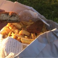 “Fish” and chips at Gino's Fryer  in Largs