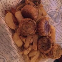 Vegan black pudding supper at Gino's Fryer  in Largs