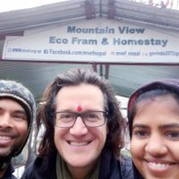 Govinda and Chetana at Mountain View Eco Farm in Lekhnath