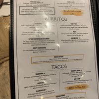 Menu 2 at Frescana Mexican Bistro in South Lake Tahoe