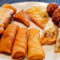 Mixed plate (No.11) at Jade-Imbiss in Dusseldorf