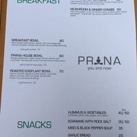 New food menu at Prana Center in Da Lat