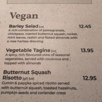 Vegan dishes at Belgo in London