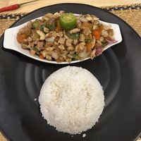 Cashew tofu, was so good I brought it 3 times   at Le Voyage in Coron